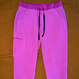 Figs Women's Zamora Electric Orchid Pink Jogger Scrub Pants Size M/Petite